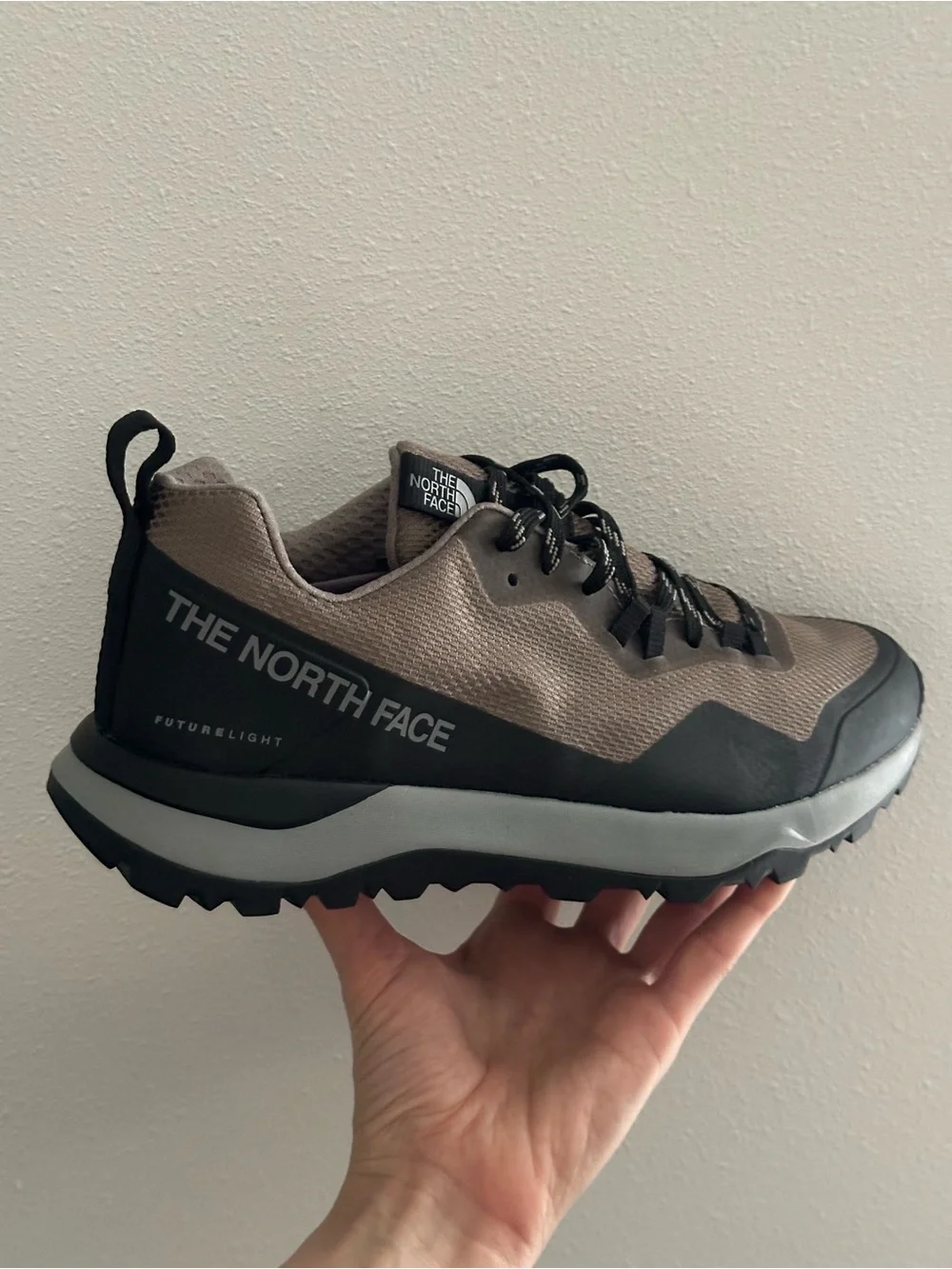 The North Face Tan and Black Hiking Sneakers